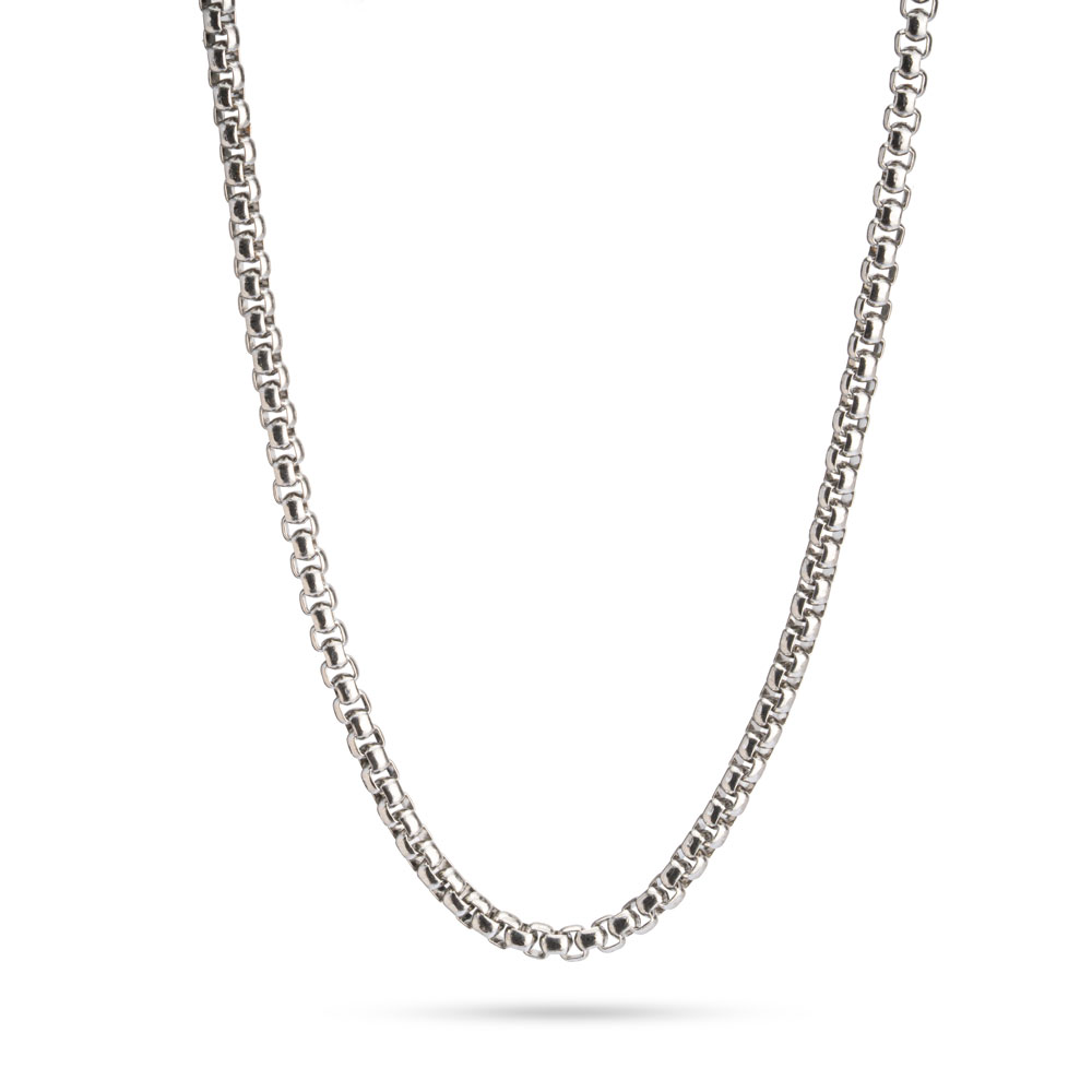 Stainless Steel Silver Box Chain For Him