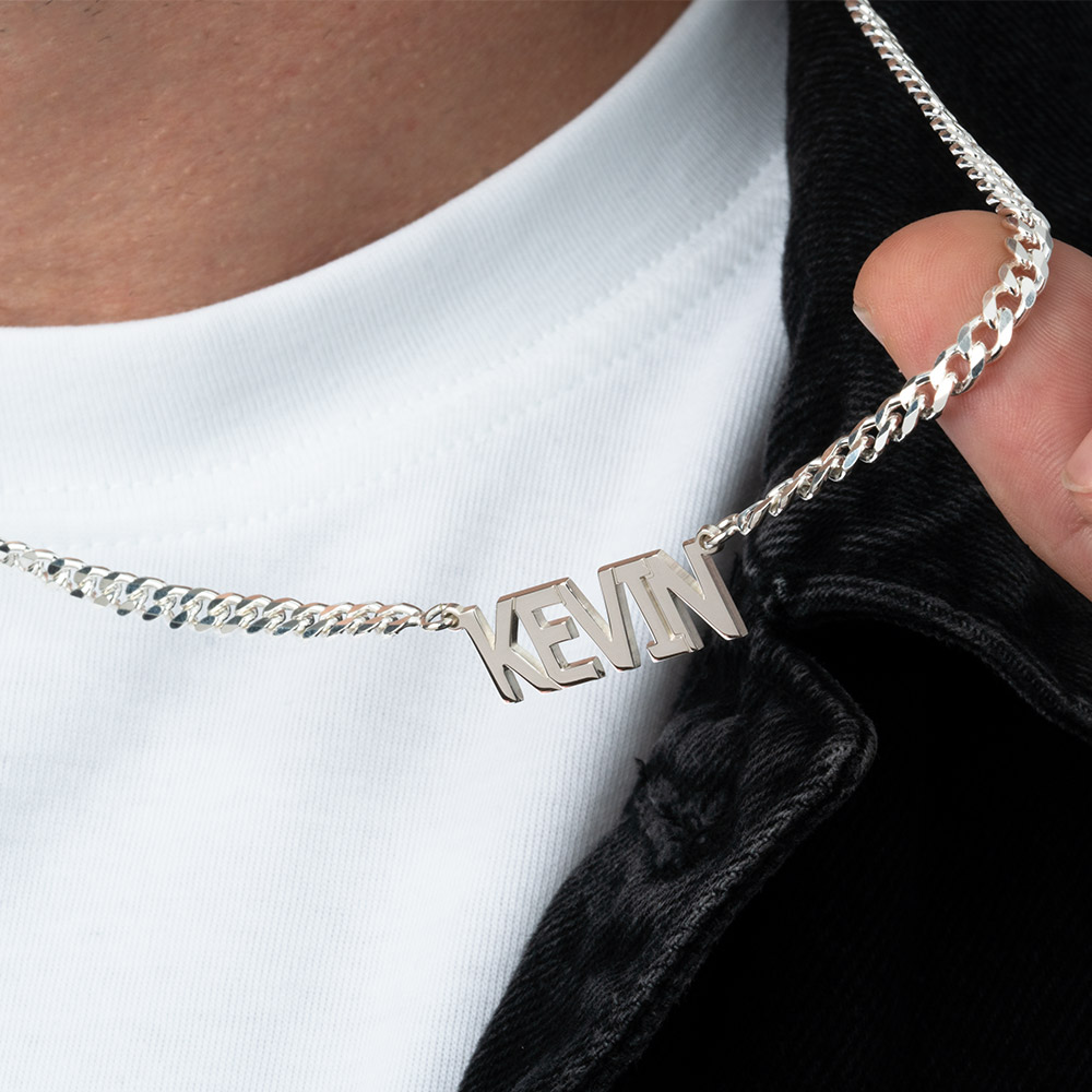 Cuban Name Necklace for Men