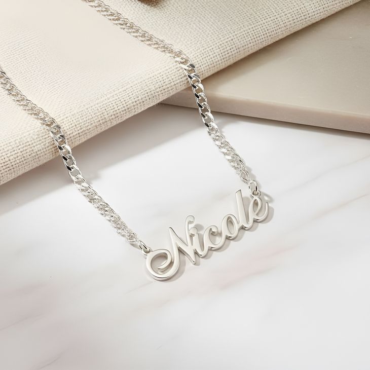 Cuban Name Necklace for Her information