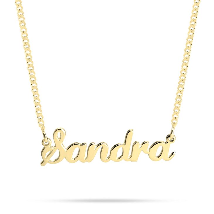 Cuban Cursive Name Necklace