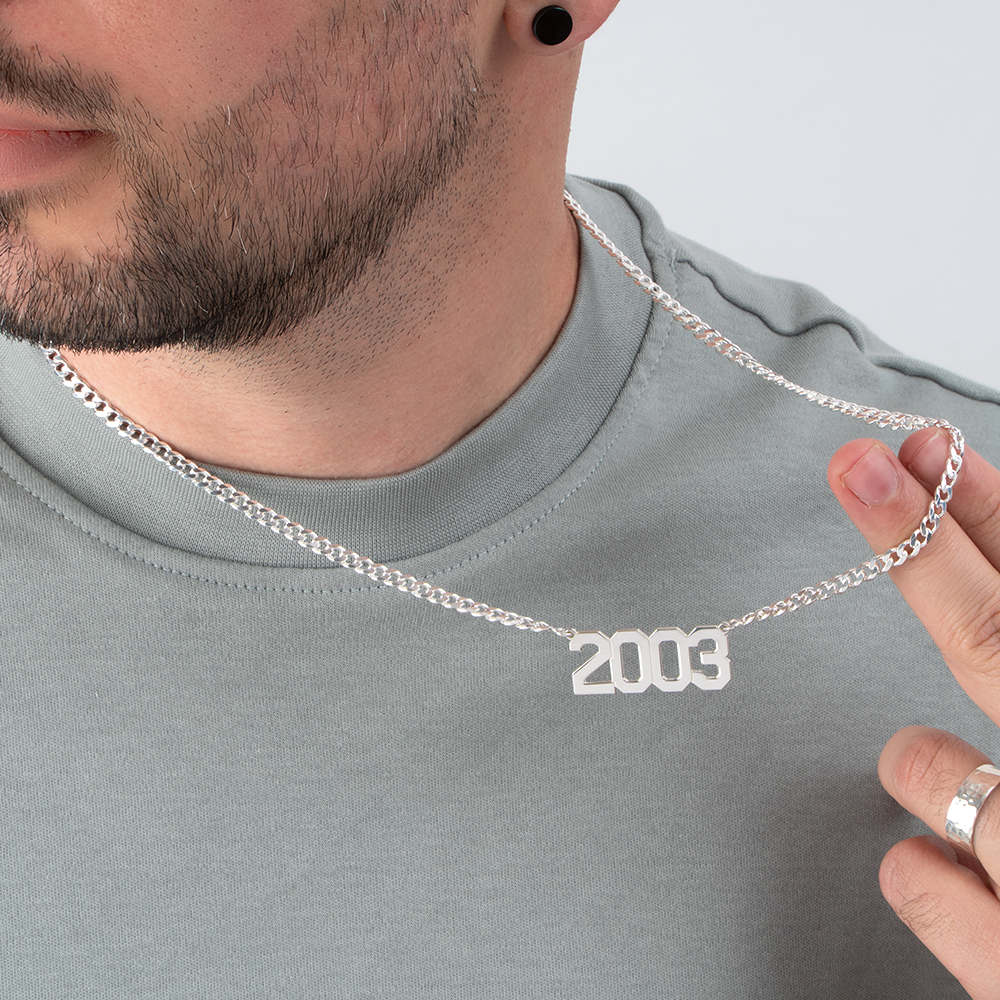 Cuban Chain Custom Year Necklace
