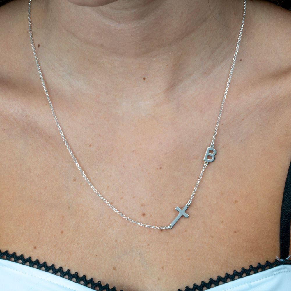 Small Cross With Sideway Initial