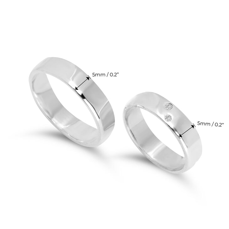 Promise ring for him and her - with diamond information