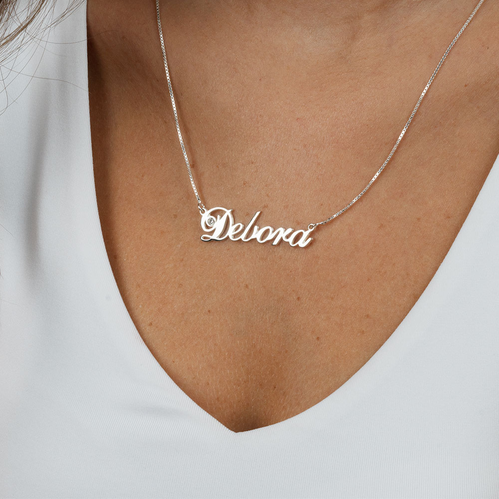 Personalized Name Necklace With Diamond