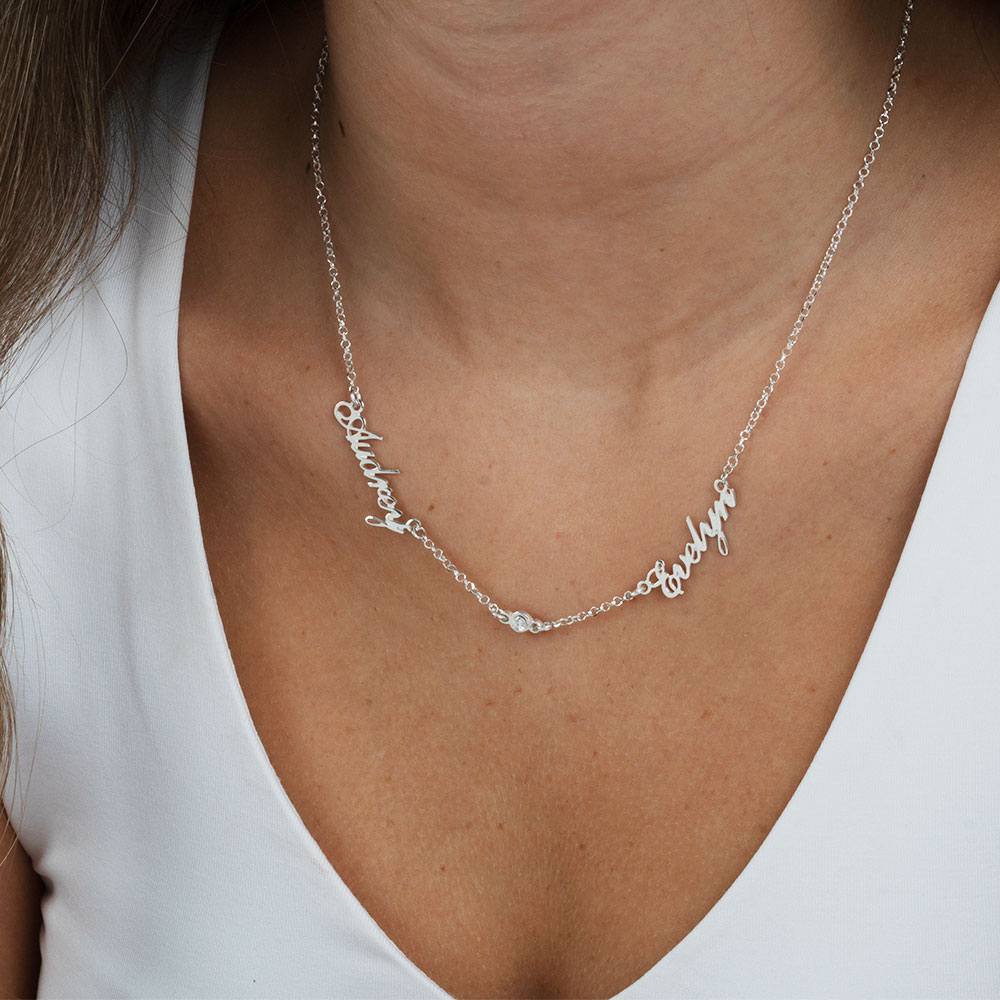 Multiple Diamond Name Necklace
