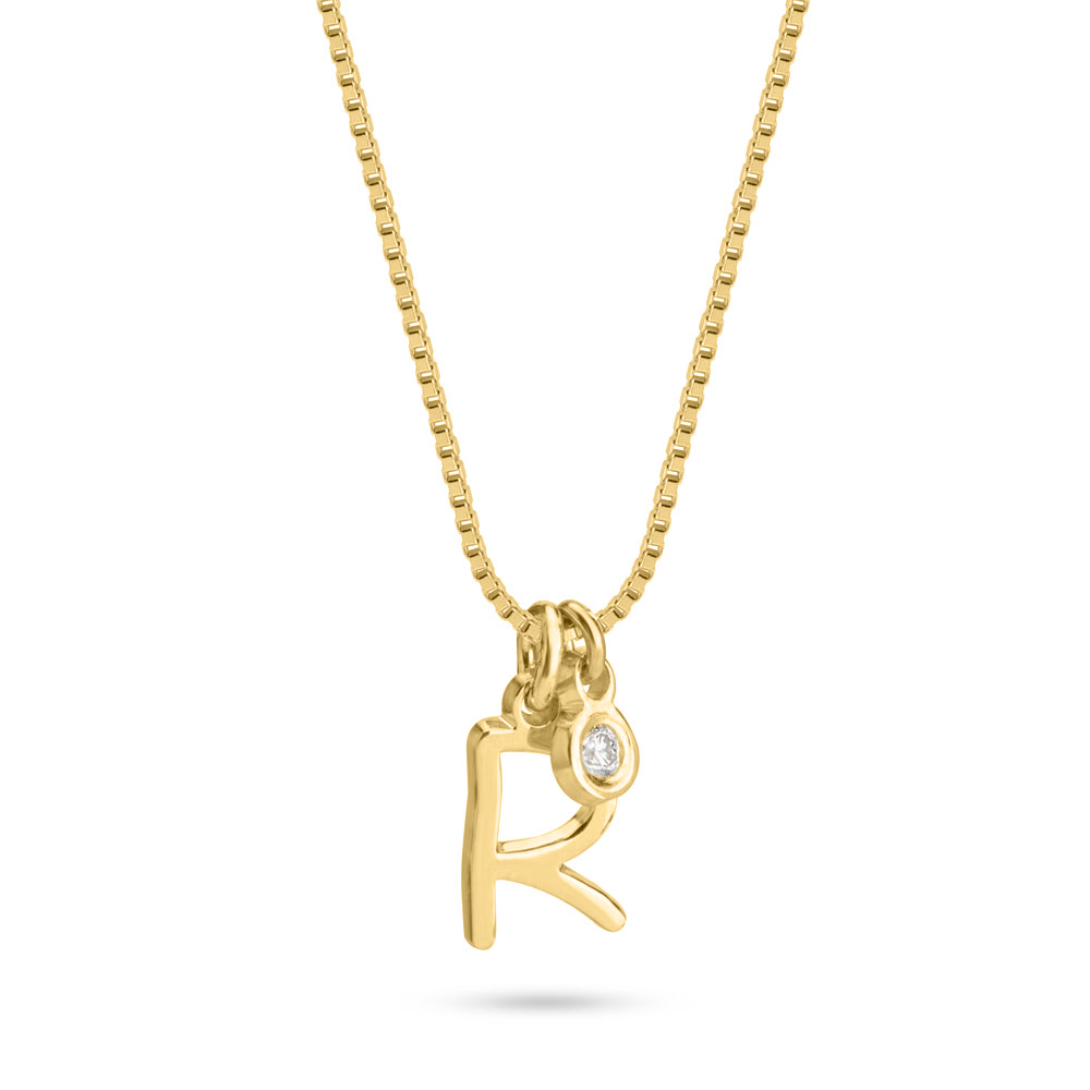 Diamond Initial Necklace