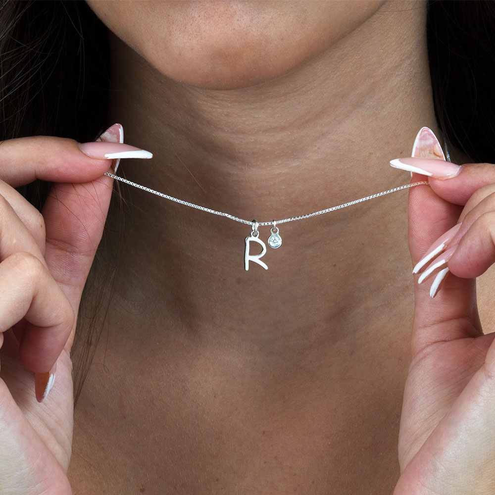 Diamond Initial Necklace