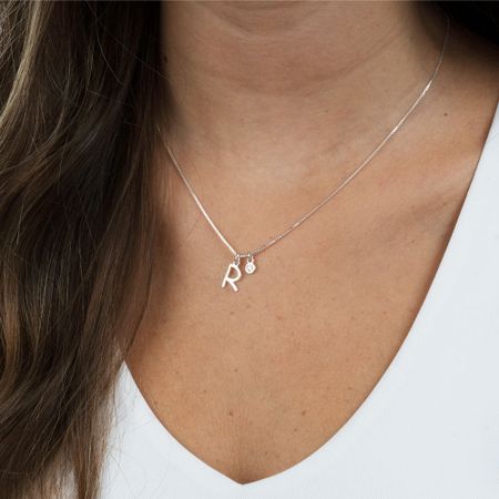 Diamond Initial Necklace