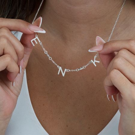 Multiple Initial Necklace with Diamonds