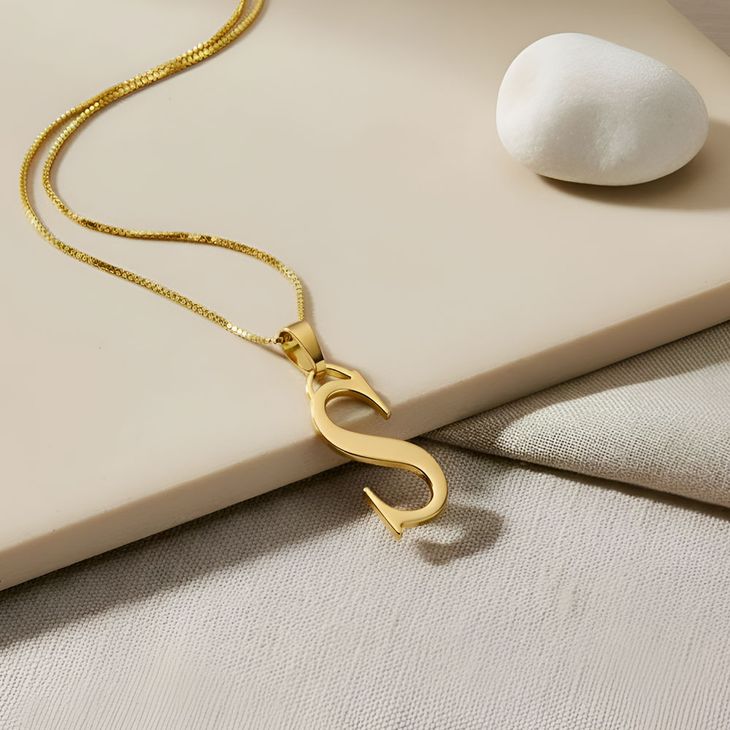 Classic Initial Necklace - Picture 2