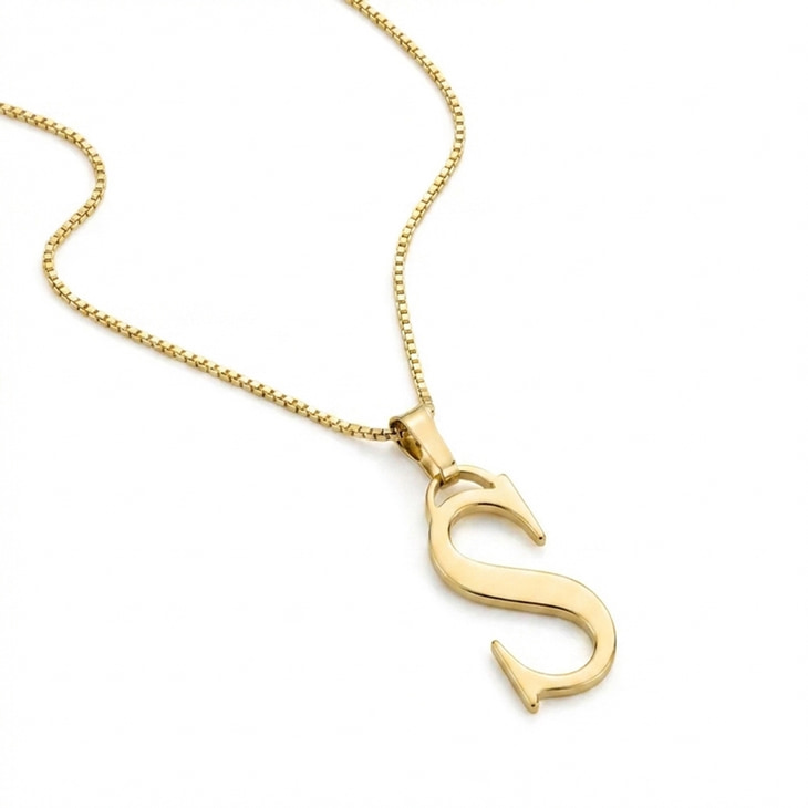 Personalized Initial and Heart Charm Necklace - Picture 3