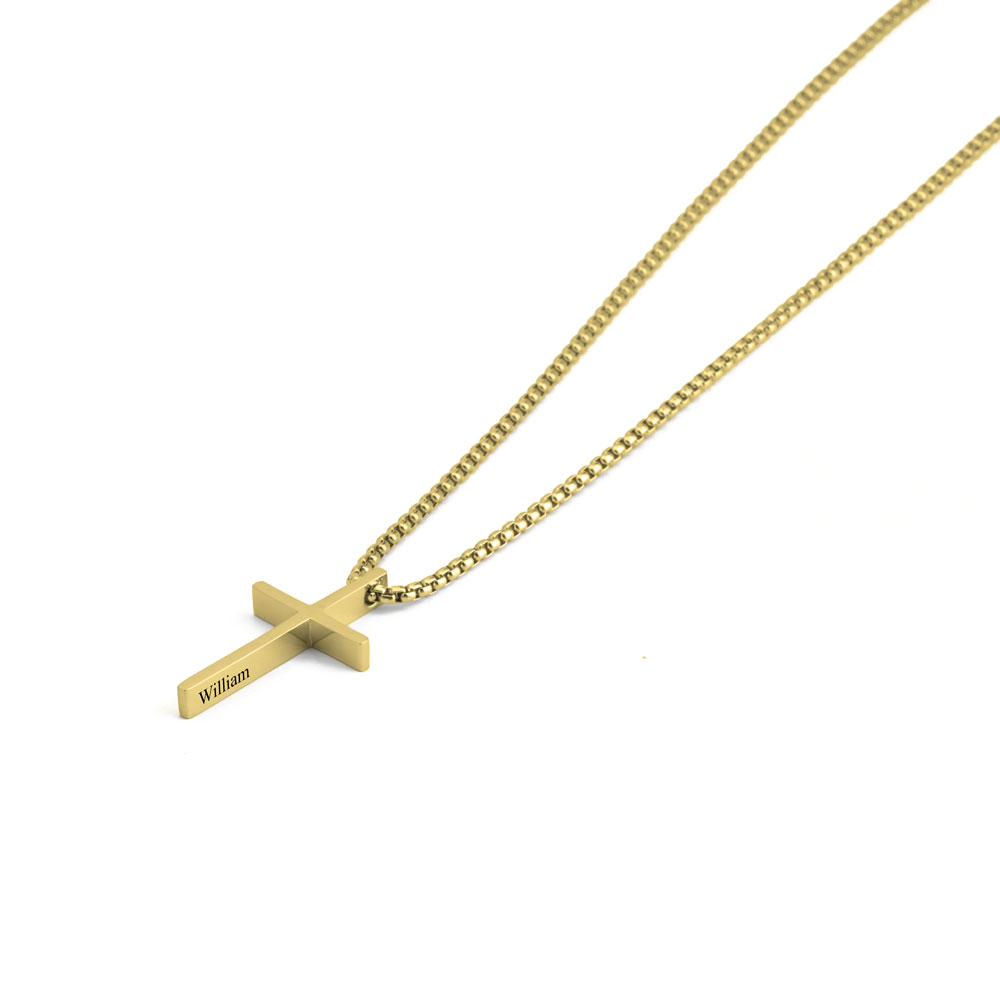 Custom Mens Cross Necklace 