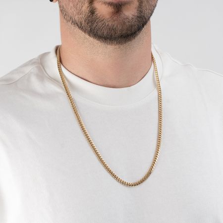 Personalized Cuban Chain Necklace with Engraved Bar