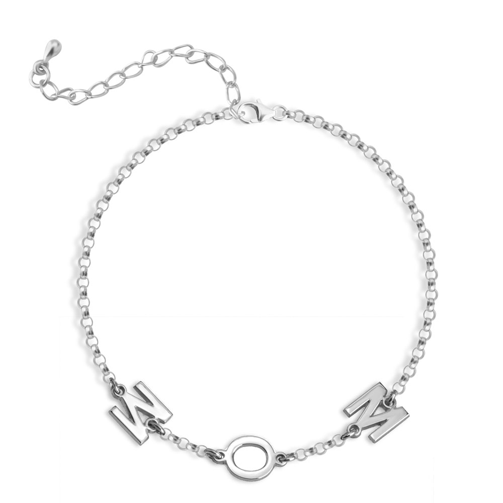 Mom Bracelet with Spaced Letters