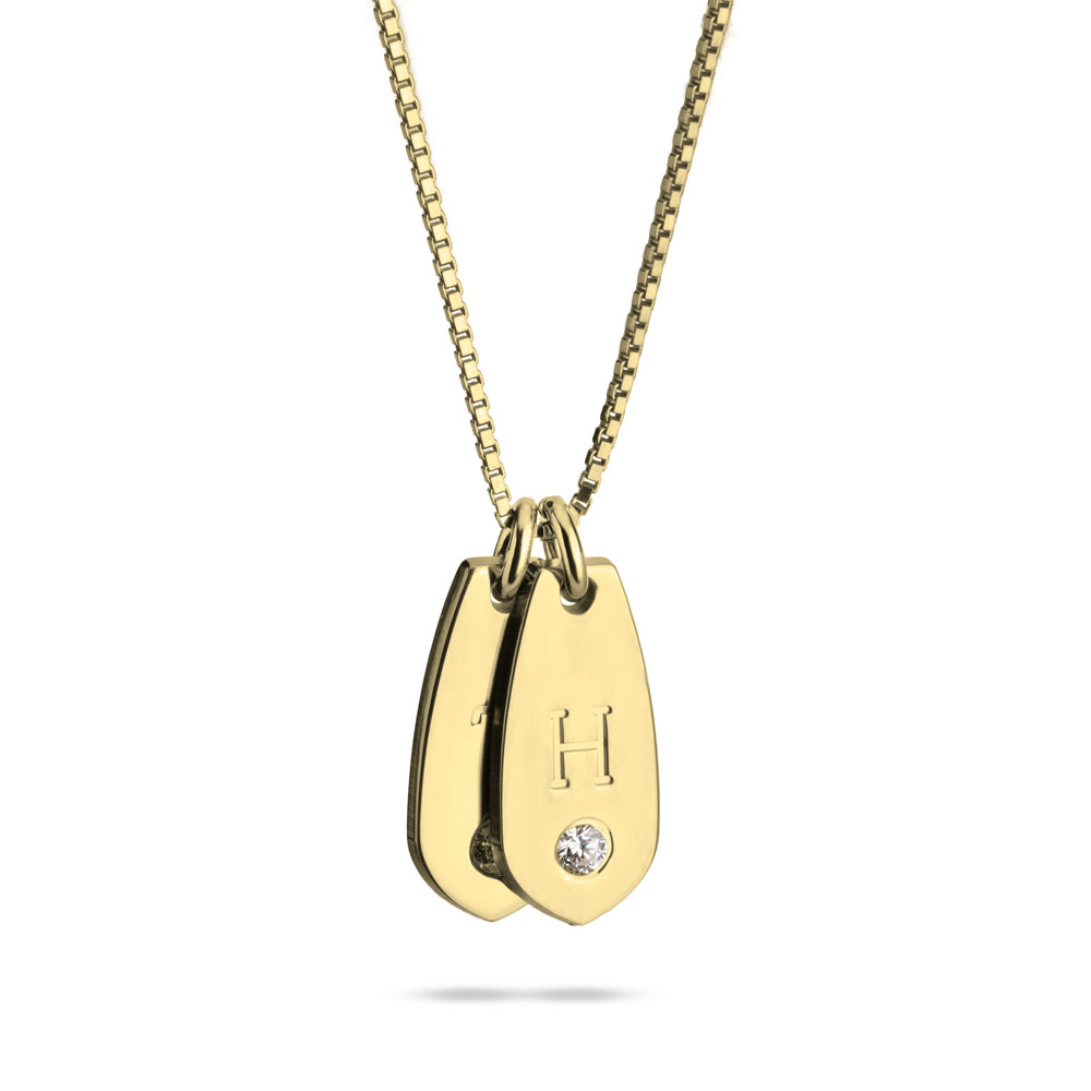 Personalized Initial Diamond Drop Necklace