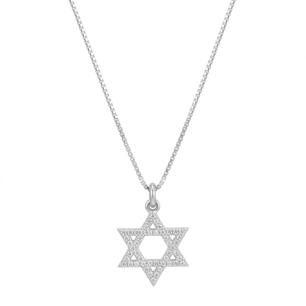 Delicate Zirconia Star of David Necklace