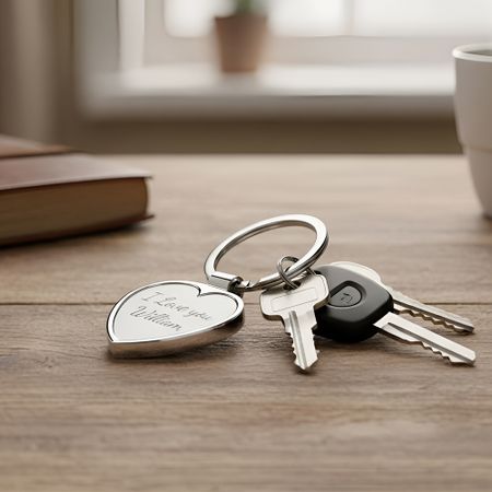 Personalized Heart Keychain