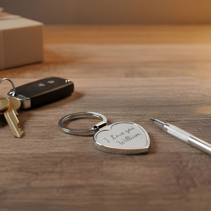Personalized Heart Keychain model