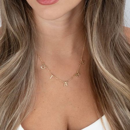 Custom Dainty Initials Choker Necklace