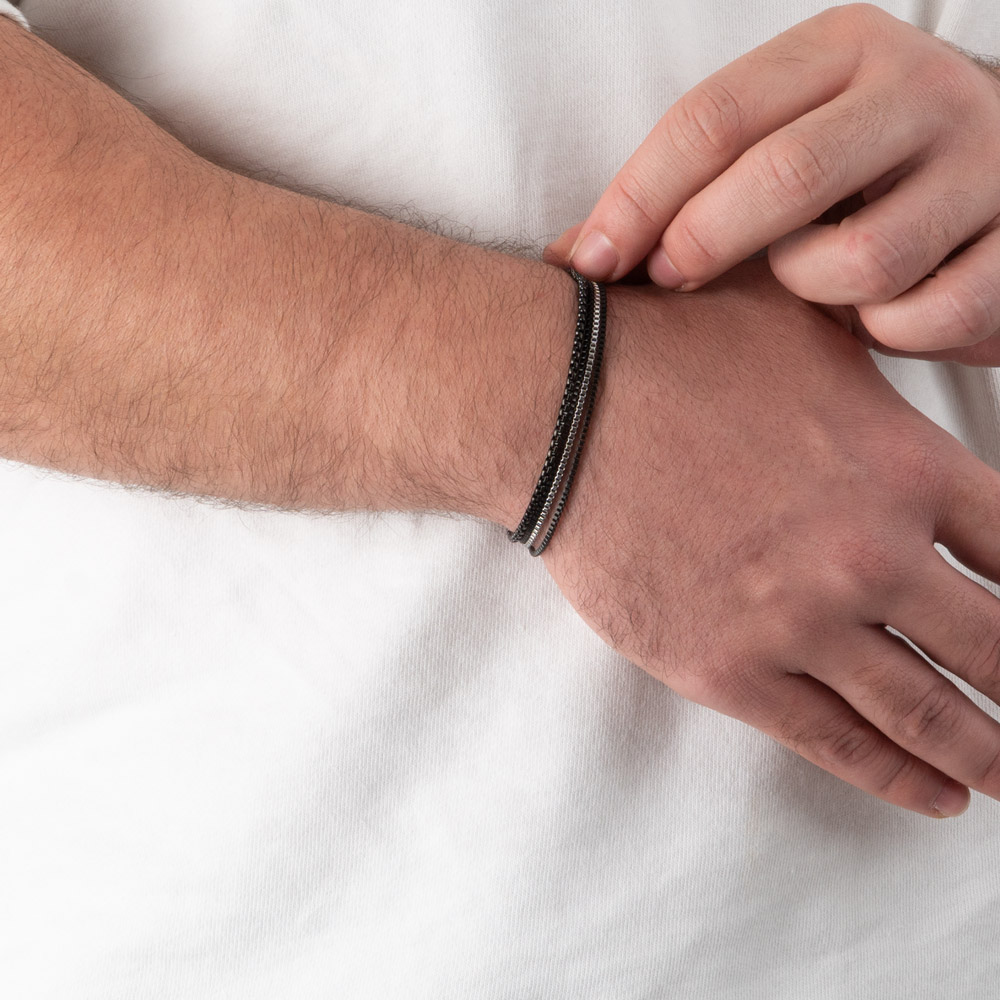 Men’s 4-Layer Black Bracelet Set