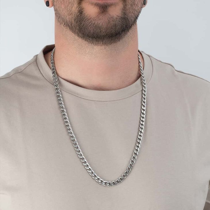 engraved tag large cuban chain model