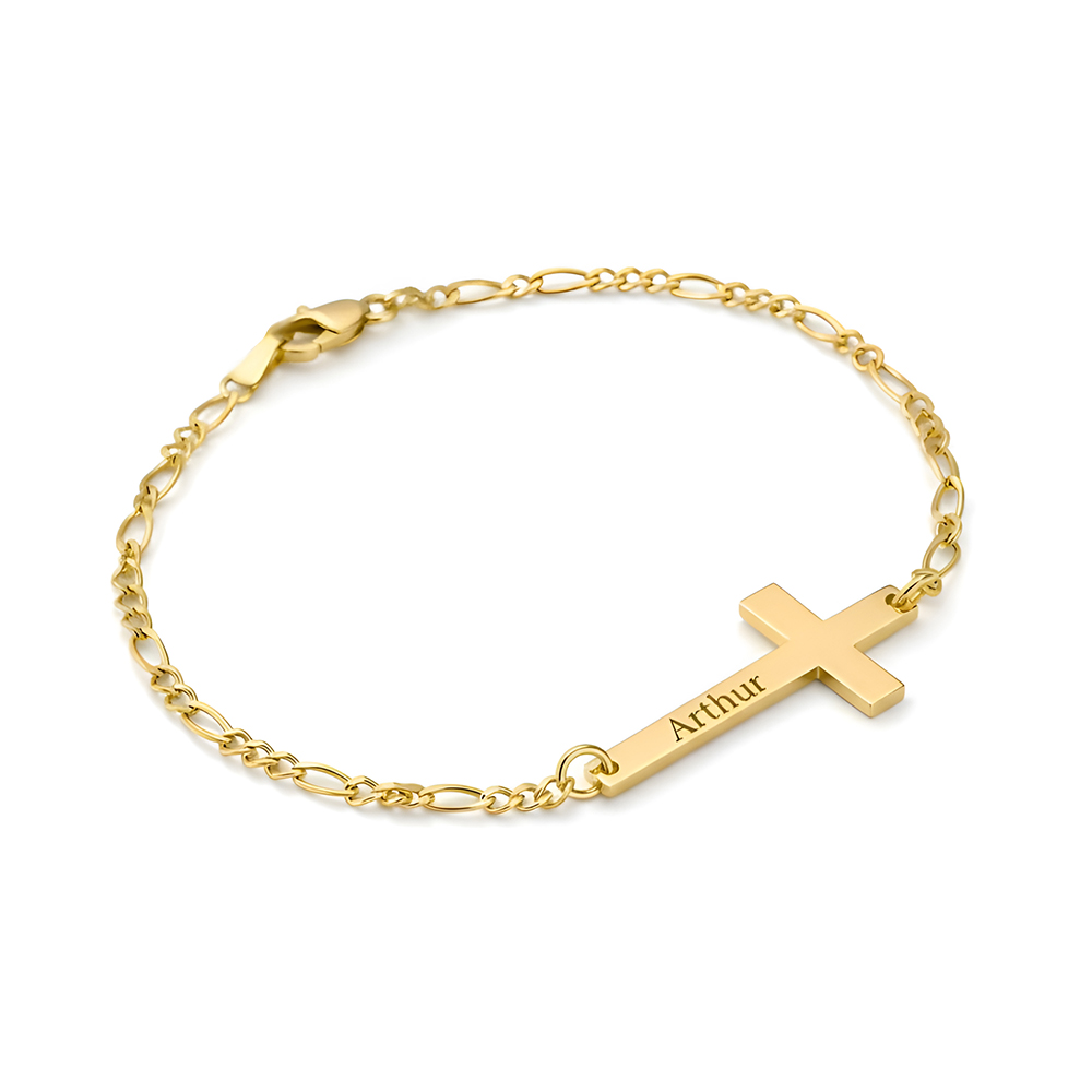 Personalized Men’s Cross Bracelet 