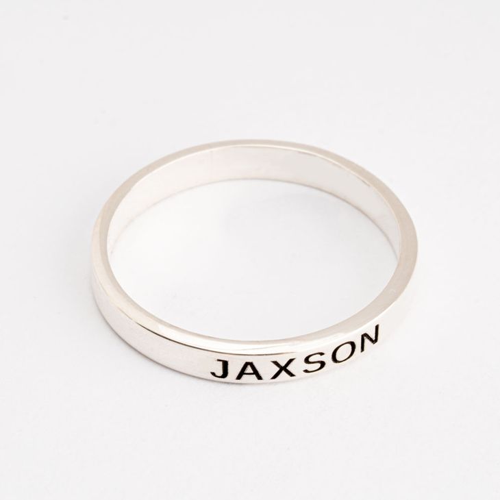 Stackable Engraved Name Ring