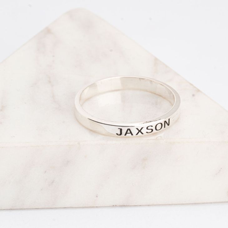 Stackable Engraved Name Ring model
