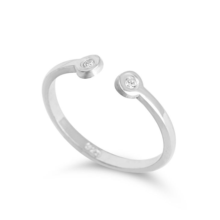 Anillo Abierto de Diamantes