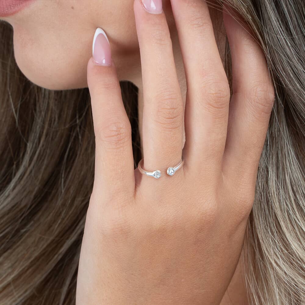 Dainty Open Diamond Ring