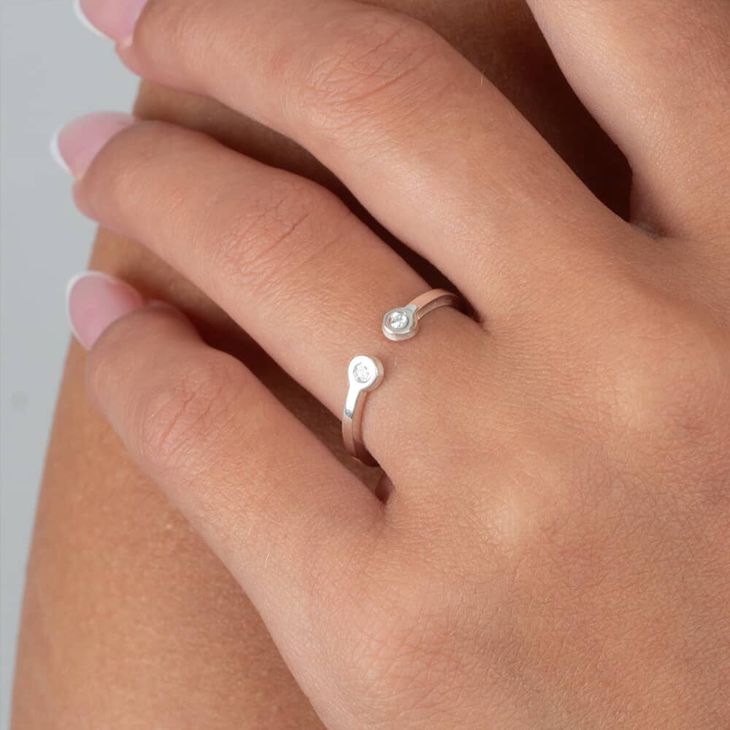Dainty Open Diamond Ring model