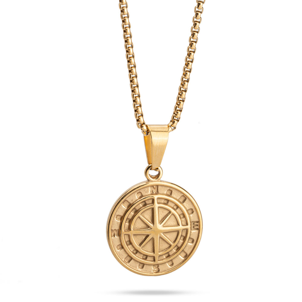 Hidden Message Compass Necklace 