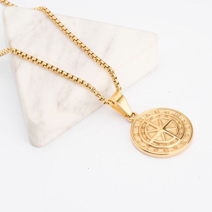 Hidden Message Compass Necklace - Picture 3