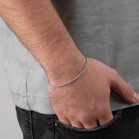 Delicate Twisted Chain Bracelet for Men