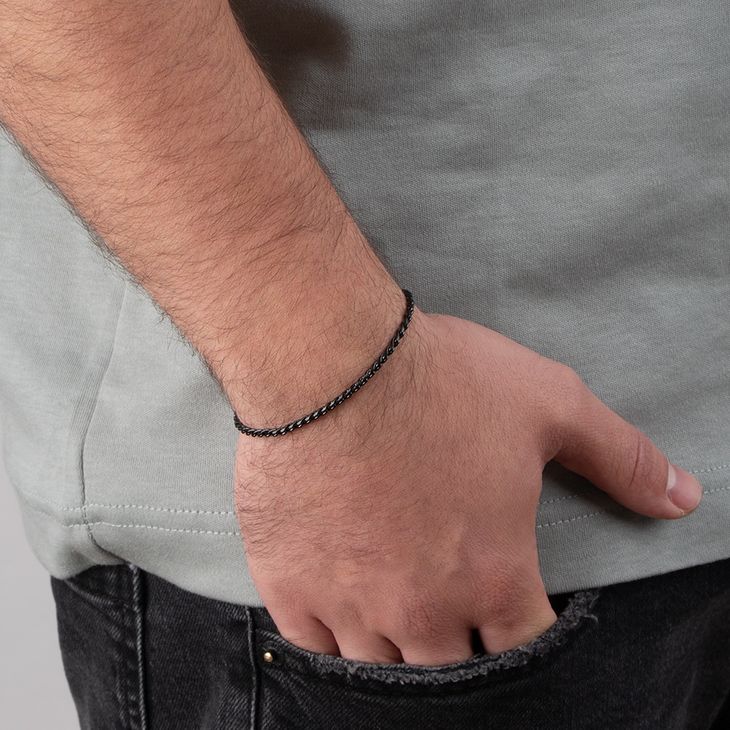 Delicate Twisted Chain Bracelet for Men model