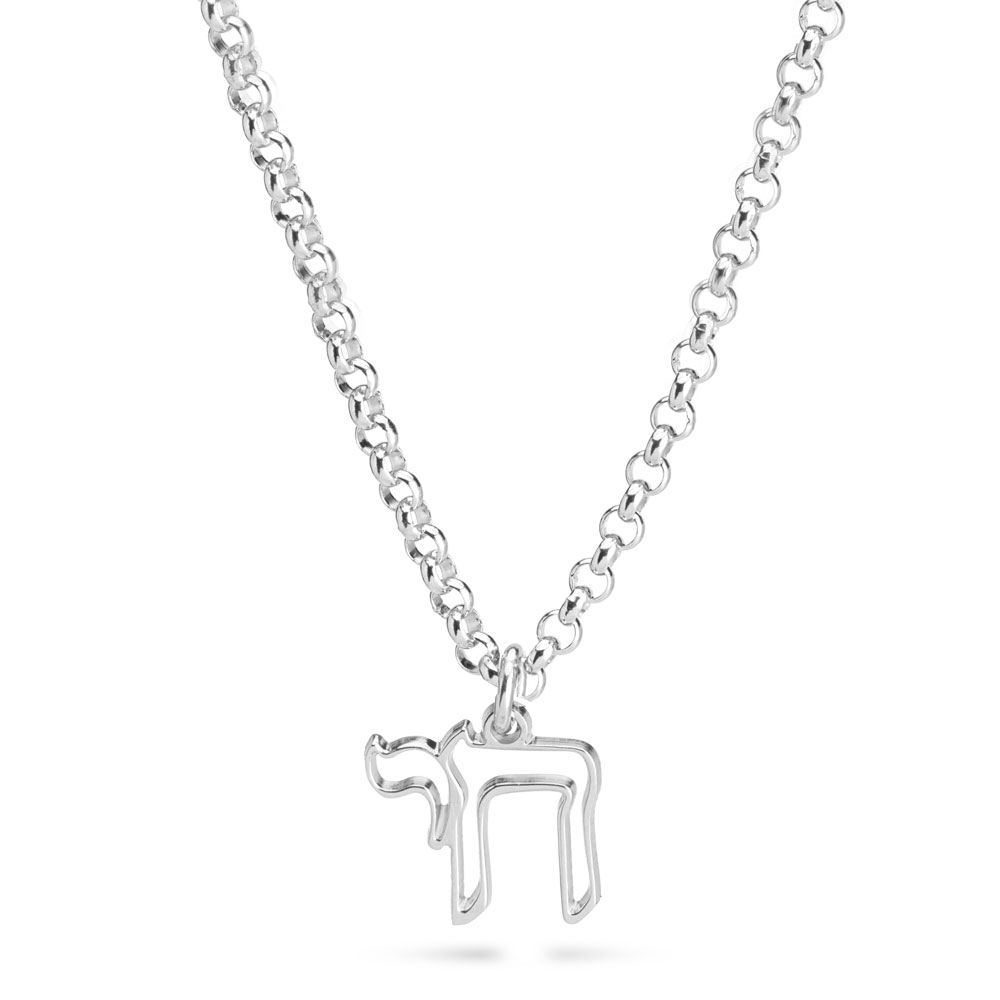 Cutout Men's Chai Necklace