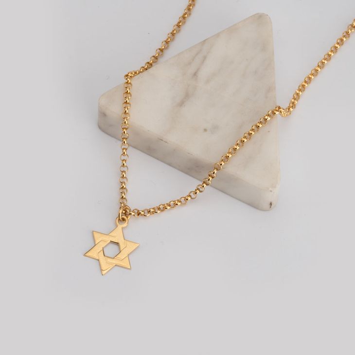 Dainty Men's Star of David Pendant