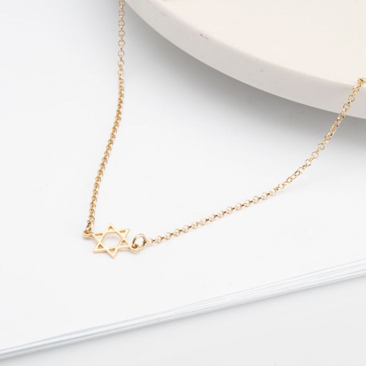 Sideways Star of David Necklace