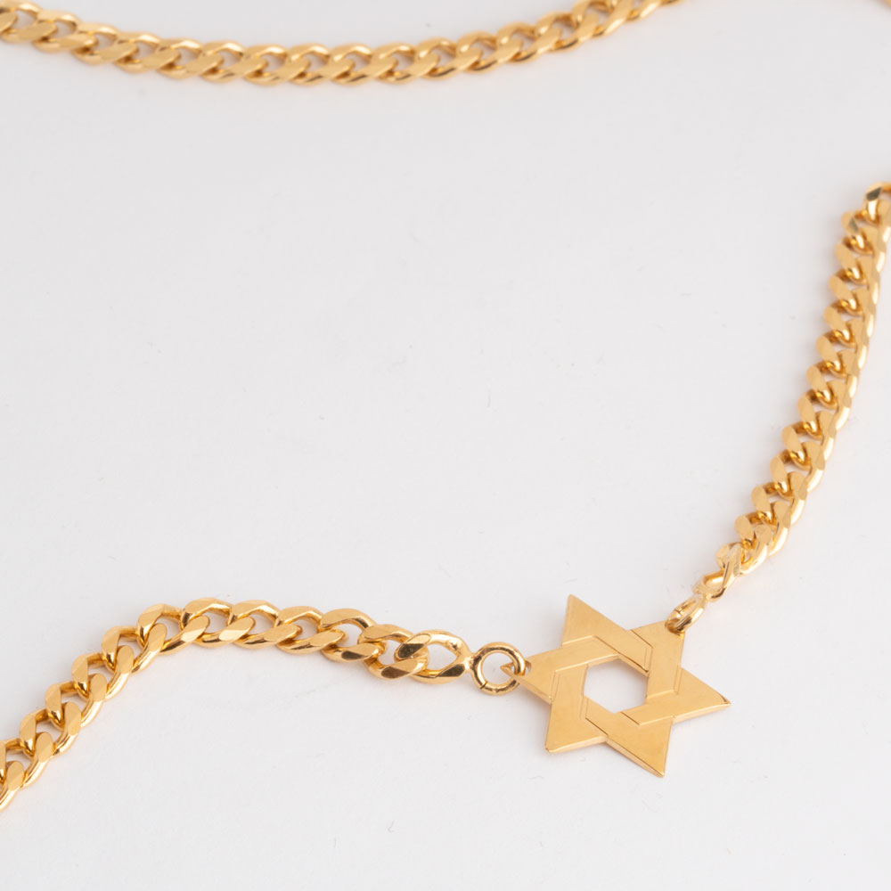 Cuban Chain Star of David Necklace