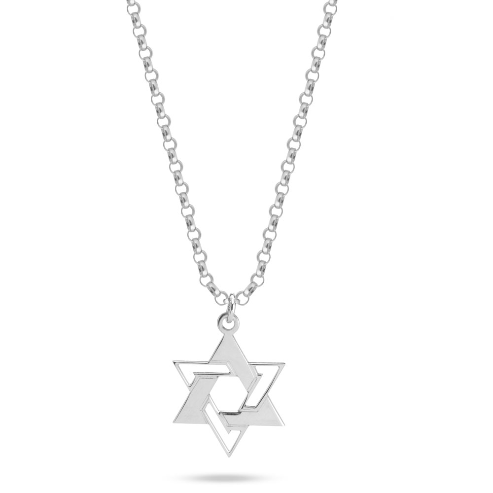 Geometric Star of David Necklace