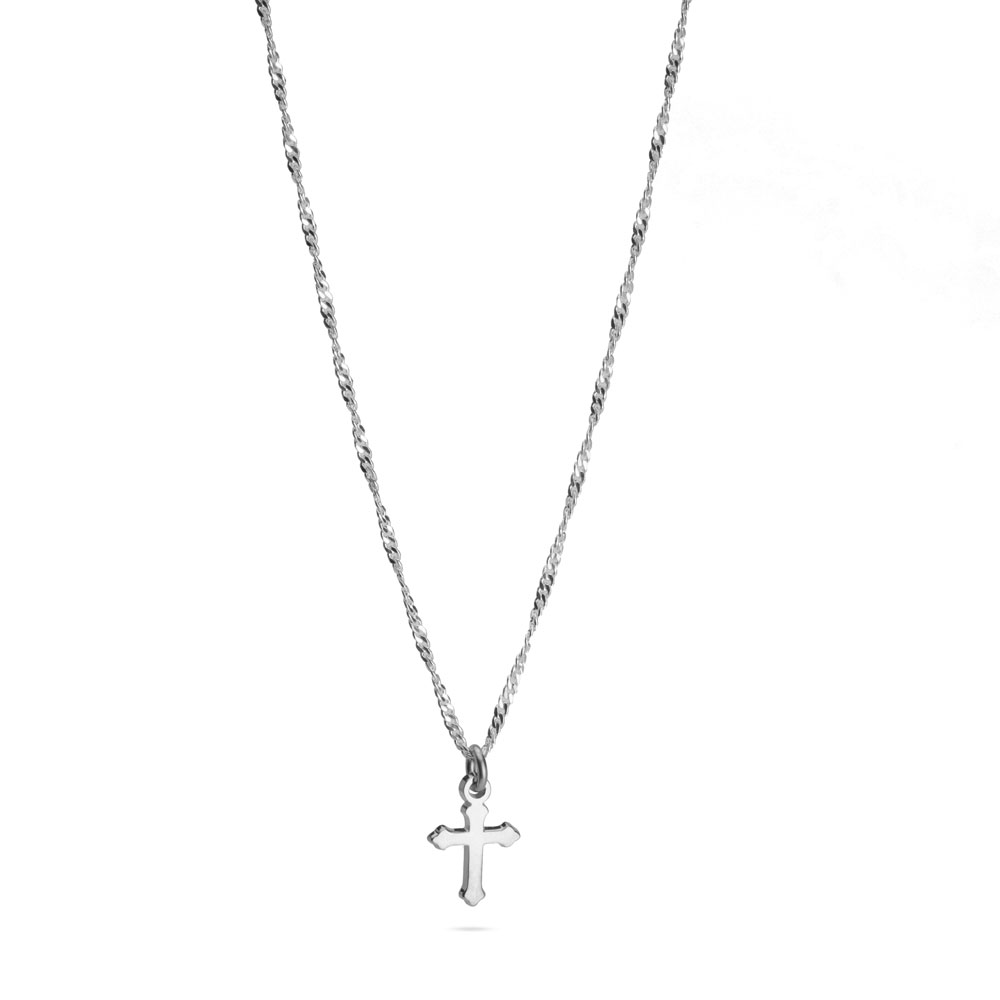 Dainty Cross Necklace in Sterling Silver 925