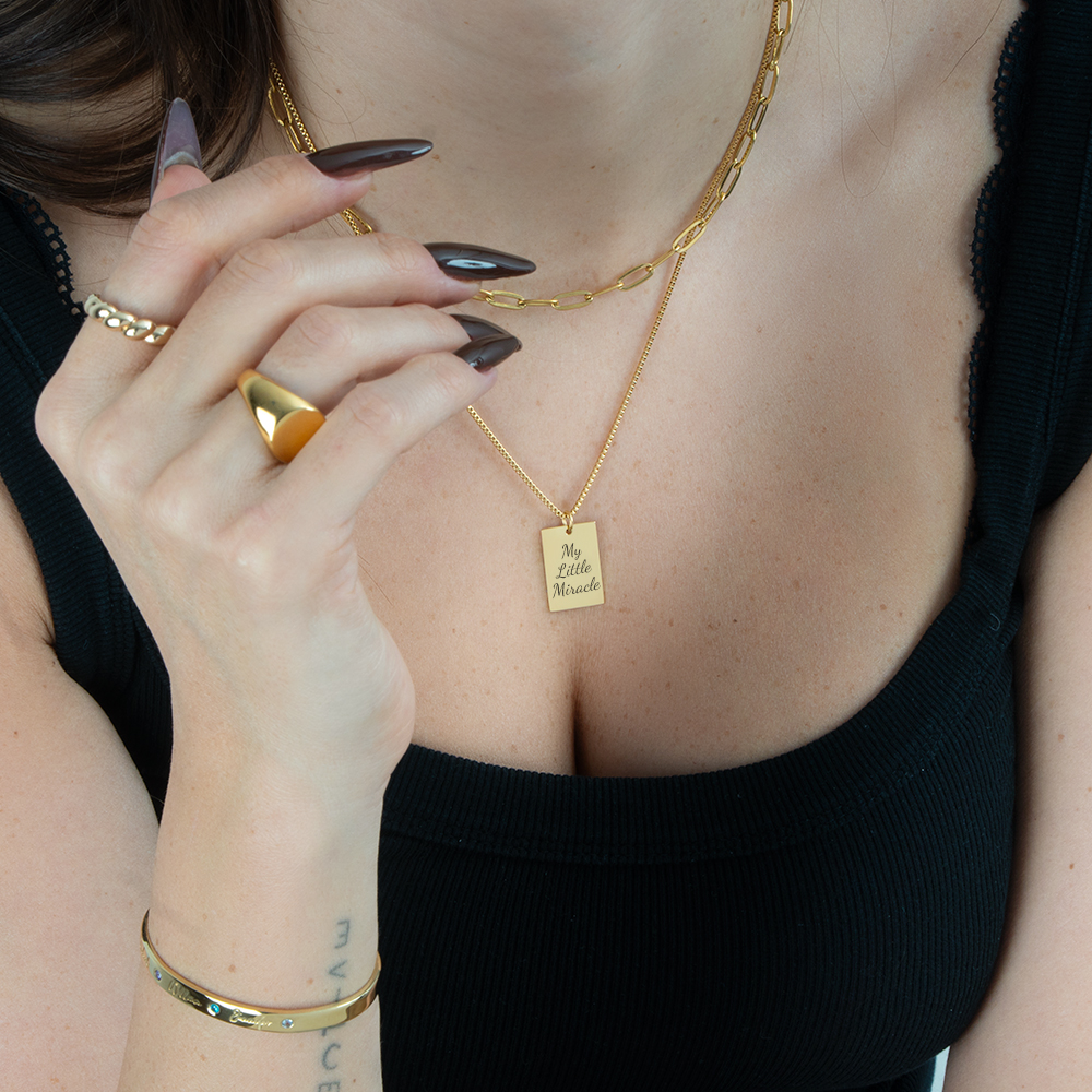 Custom Tag Necklace With Engraving