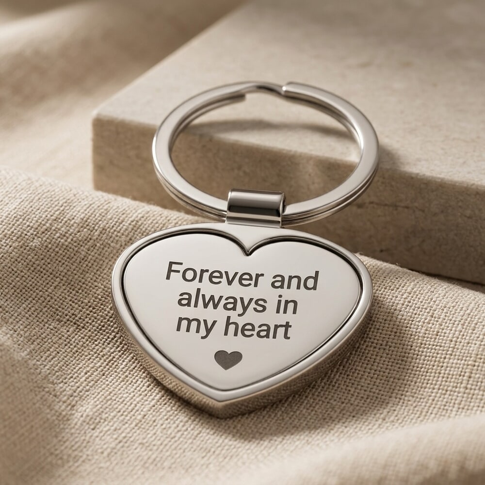 Llavero de Corazón Personalizado con Grabado