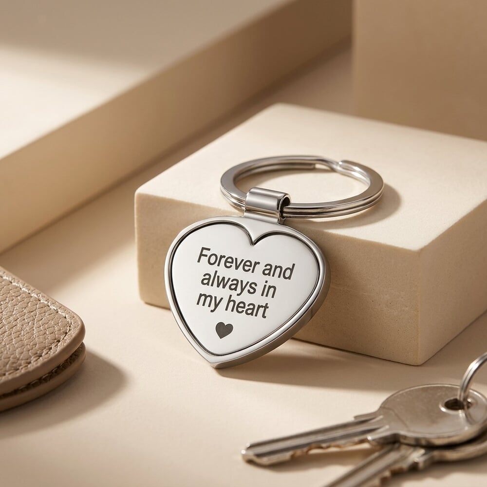 Llavero de Corazón Personalizado con Grabado