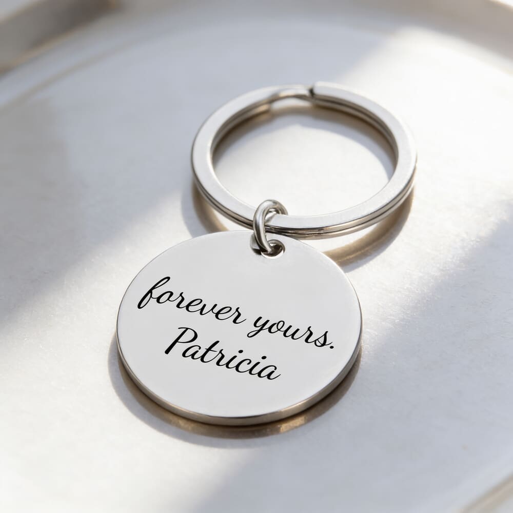 Personalized Engraved Disc Keychain
