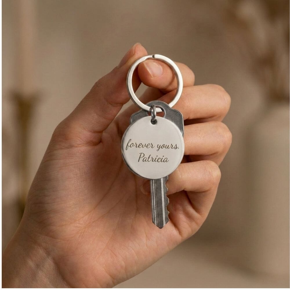Personalized Engraved Disc Keychain