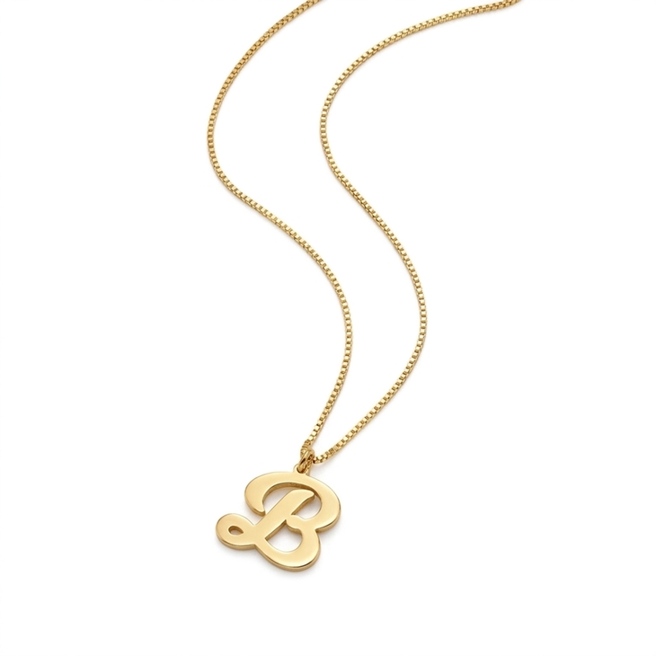 Personalised Cursive Letter Pendant - Picture 2