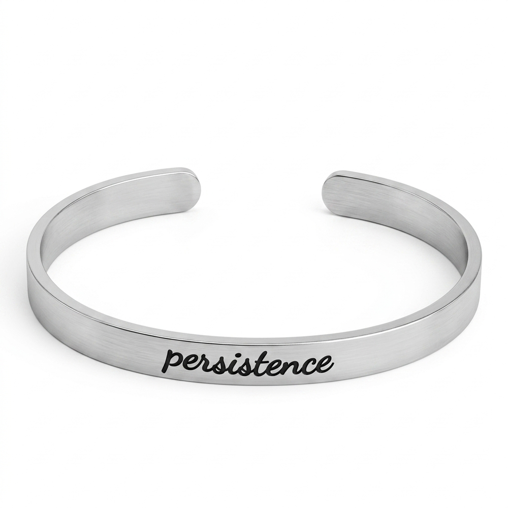  Personalized Custom Cuff Bracelet - Silver