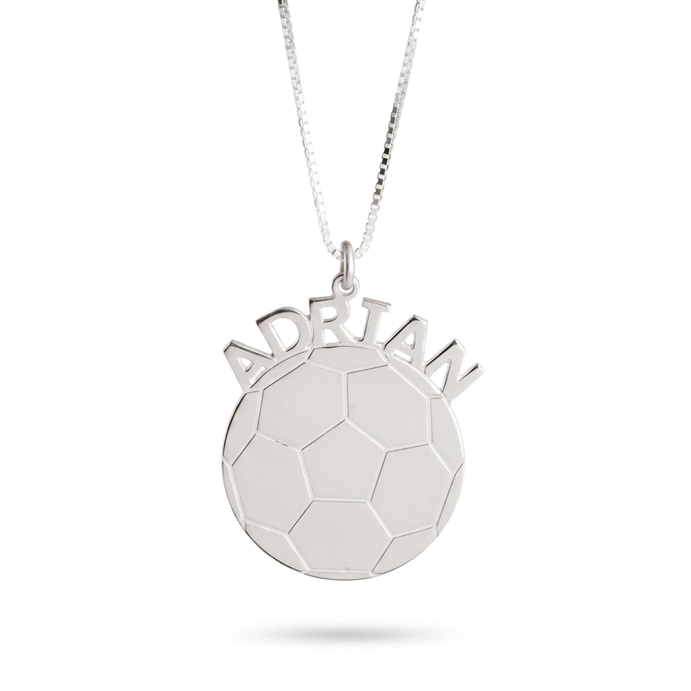 Personalized Soccer Ball Name Necklace