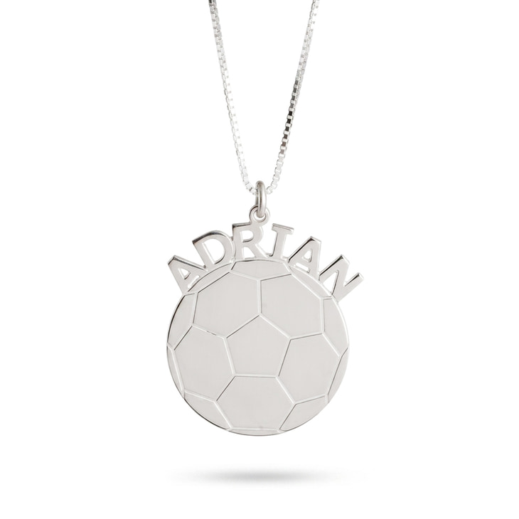 Personalized Soccer Ball Name Necklace